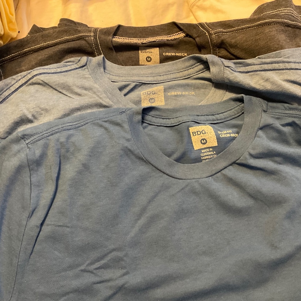 BDG Urban Outfitters Medium blue tees (3) Medium